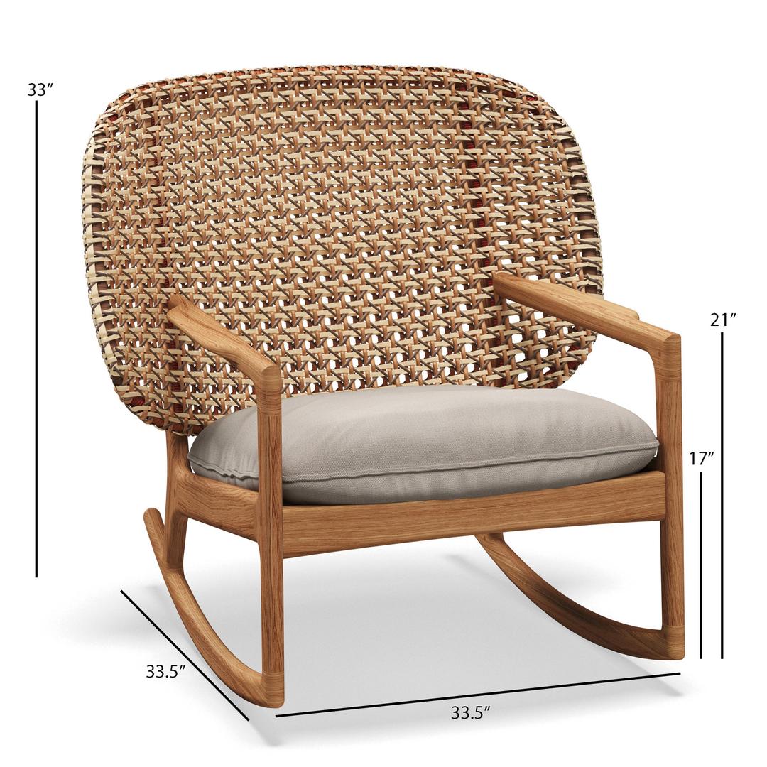 Gloster Kay Teak Low Back Teak Rocking Chair - Dims Gloster Kay Teak Low Back Teak Rocking Chair - Dims