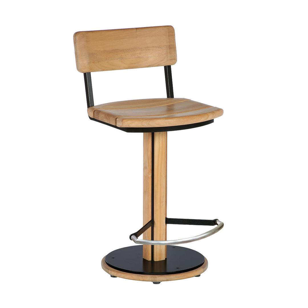 Barlow Tyrie Titan Swivel Teak Counter Side Chair