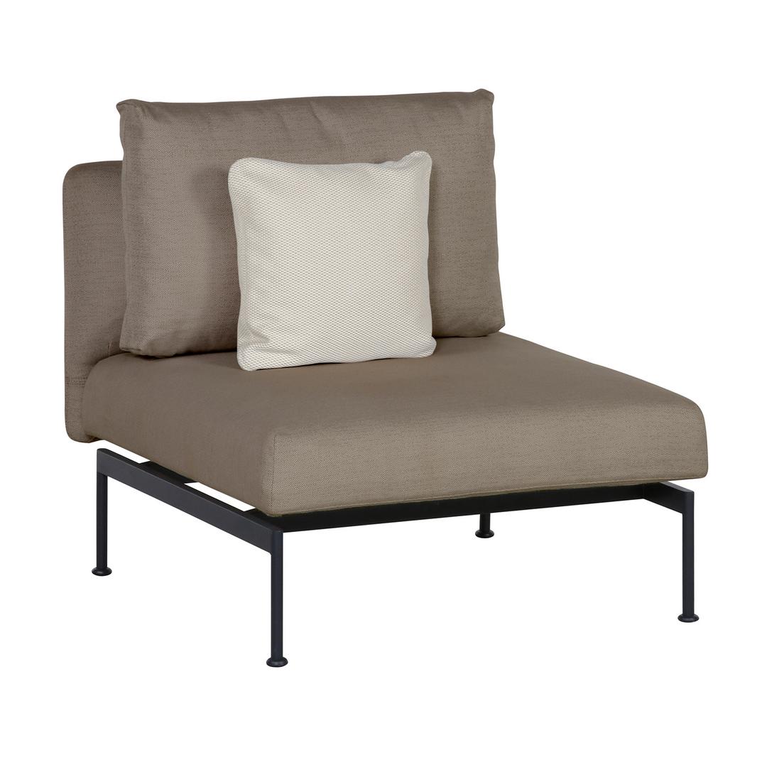 Barlow Tyrie Layout Upholstered Single Bench Outdoor Sectional Unit