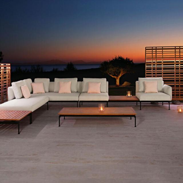 Barlow Tyrie Layout Single Bench Outdoor Sectional Unit