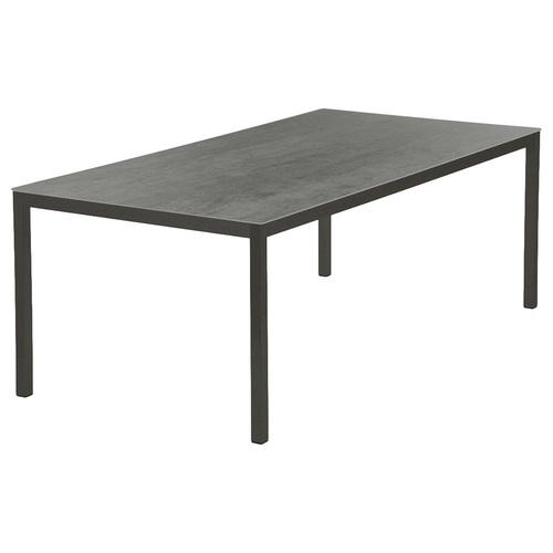 Barlow Tyrie Equinox 79" Steel Rectangular Dining Table - Ceramic Top