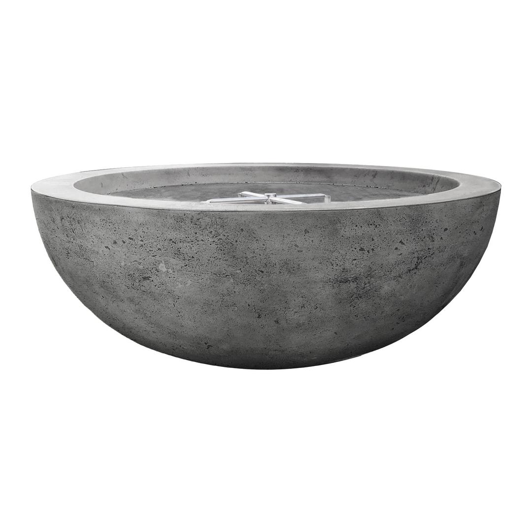 Prism Hardscapes Moderno 4 Round 48" Concrete Gas Fire Bowl
