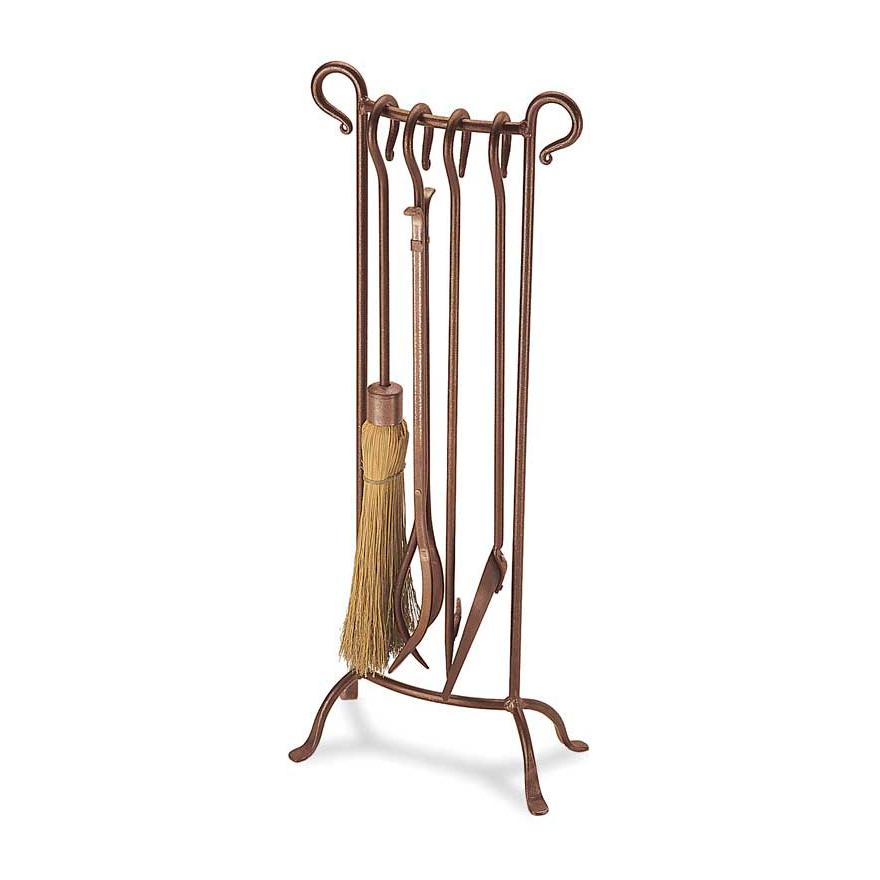 Pilgrim Bowed Bronze Fireplace Tool Set
