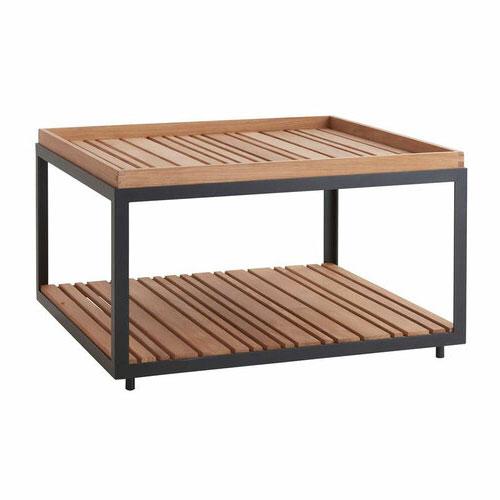 Cane-line Level 31" Square Coffee Table - Teak Top