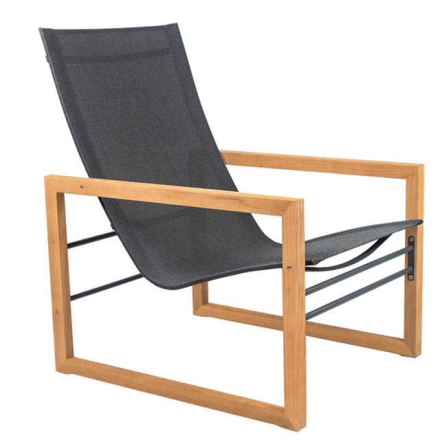 POVL Outdoor Qube High Back Teak Lounge Chair
