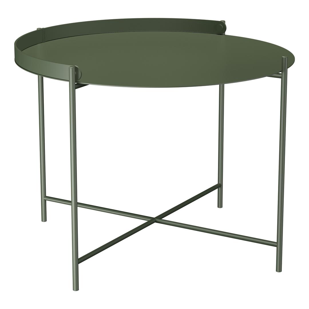 Houe Edge 25" Steel Round Tray Table