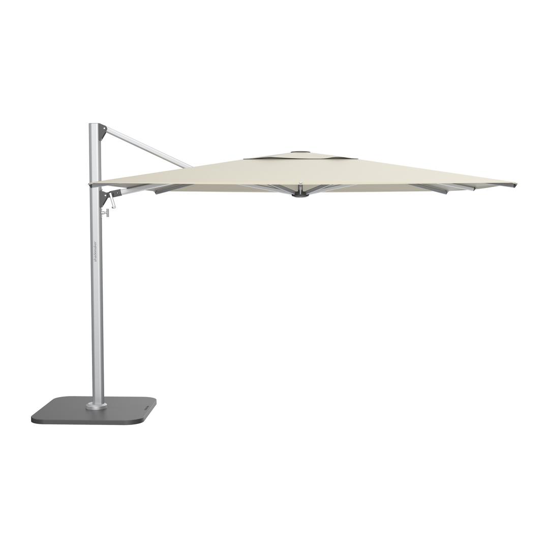 Shademaker Polaris 11'5" Square Aluminum Commercial Cantilever Patio Umbrella