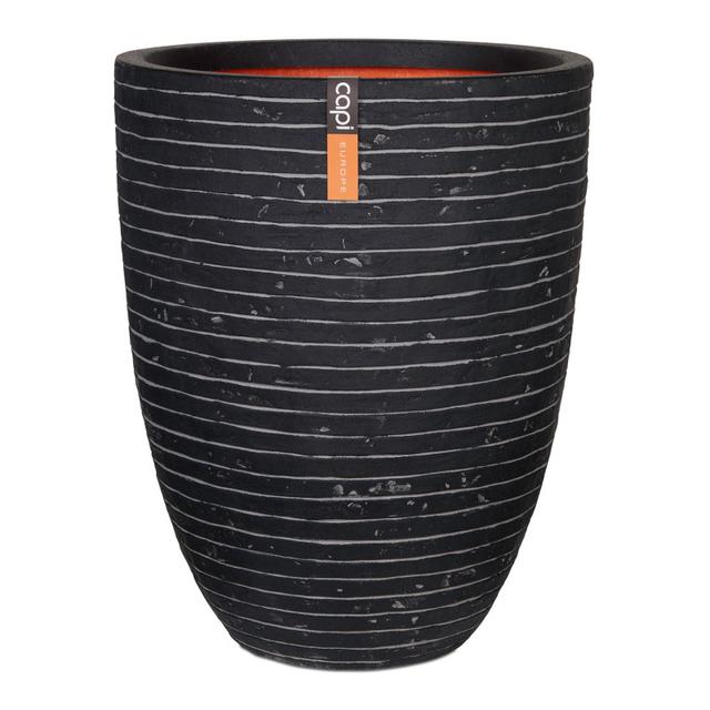 Capi Nature Elegant Deluxe Low Row Vase Planter - Anthracite