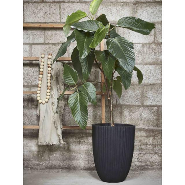 Capi Urban Elegant Vase Low Smooth Planter - Black