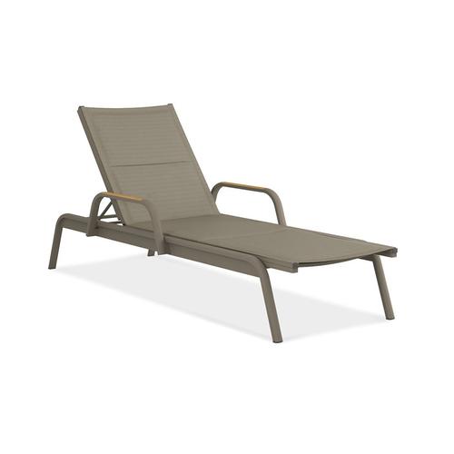 POVL Outdoor Icon Sling Chaise Lounge Chair with Arms - Set of 2