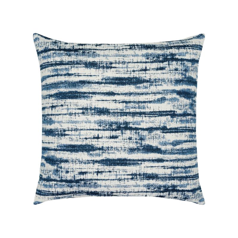 Elaine Smith 20" x 20" Linear Indigo Sunbrella Outdoor Pillow