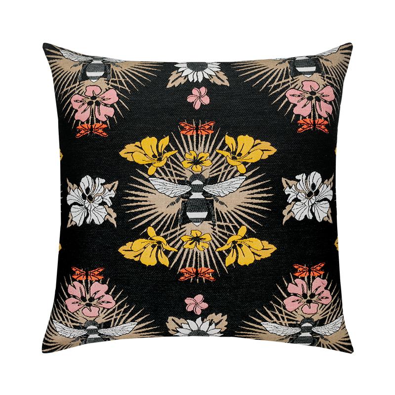 Elaine Smith 22" x 22" Honey Bee Sunbrella Outdoor Pillow