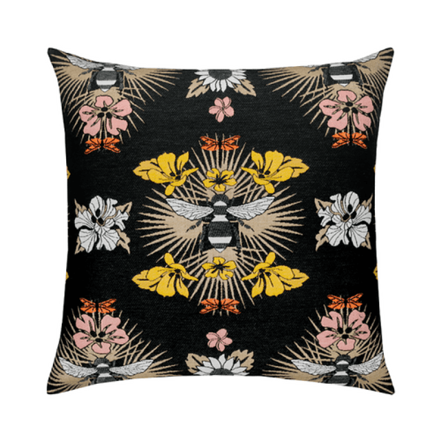 Elaine Smith 22&quot; x 22&quot; Honey Bee Sunbrella Outdoor Pillow