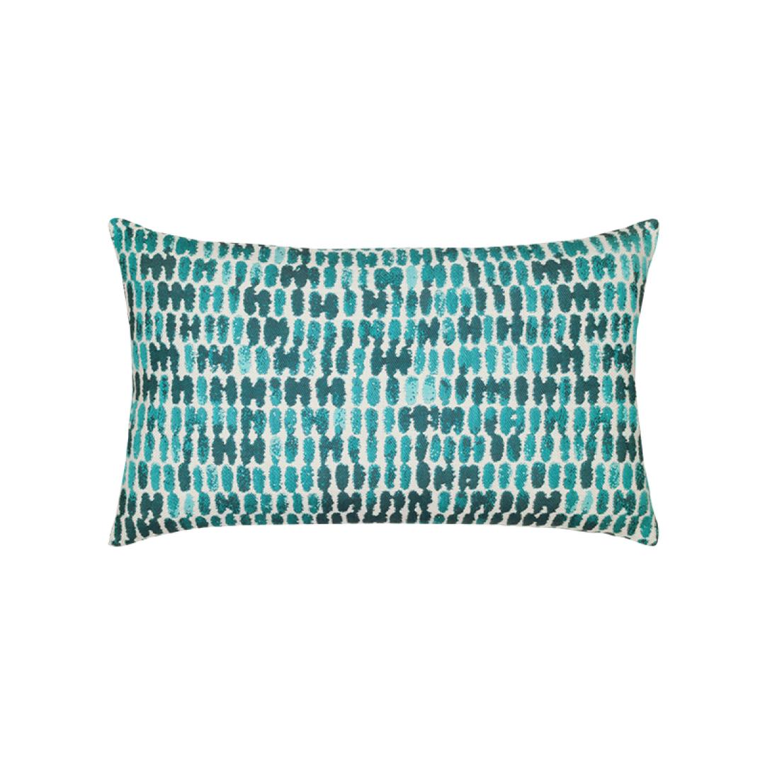 Elaine Smith 20" x 12" Thumbprint Aruba Lumbar Sunbrella Outdoor Pillow