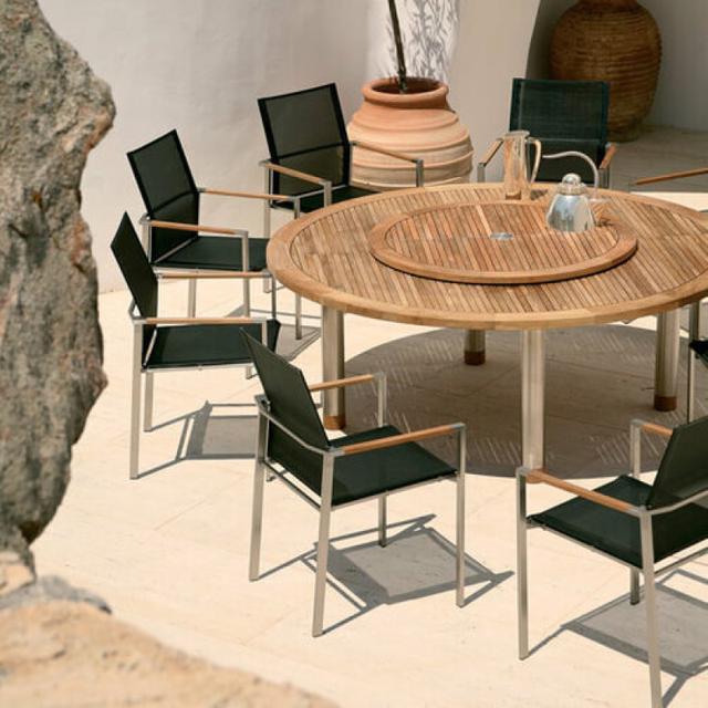 Barlow Tyrie Equinox 71&quot; Round Dining Table
