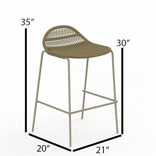 Talenti Panama Woven Bar Stool - Dimension Talenti Panama Woven Bar Stool - Dimension