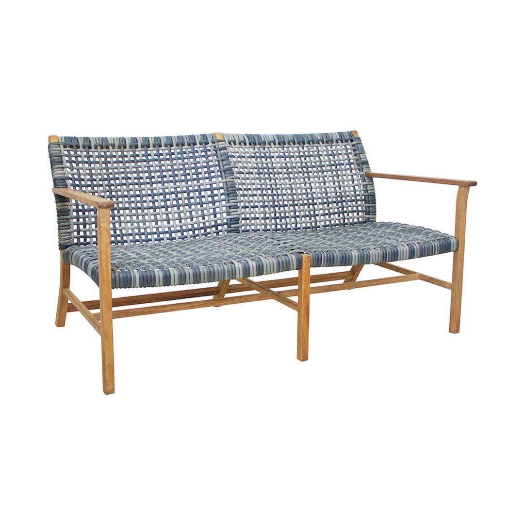 Kingsley Bate Catherine Teak Woven Club Settee