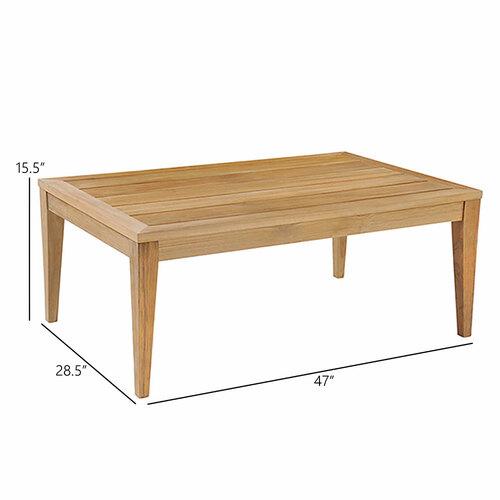 Kingsley Bate Tribeca 47" Rectangular Coffee Table - Dimension Kingsley Bate Tribeca 47" Rectangular Coffee Table - Dimension