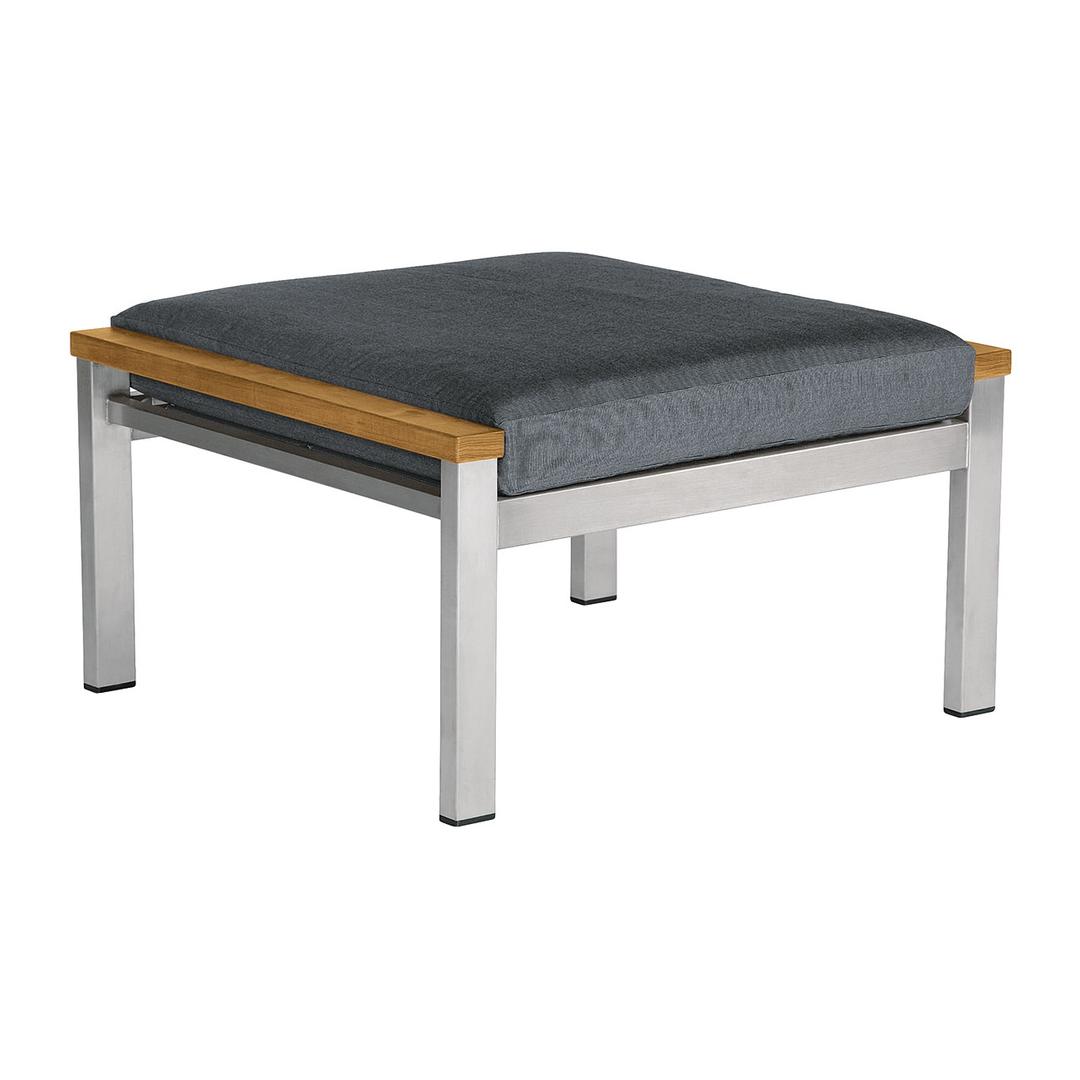 Barlow Tyrie Equinox Deep Seating Ottoman - Raw Stainless Steel