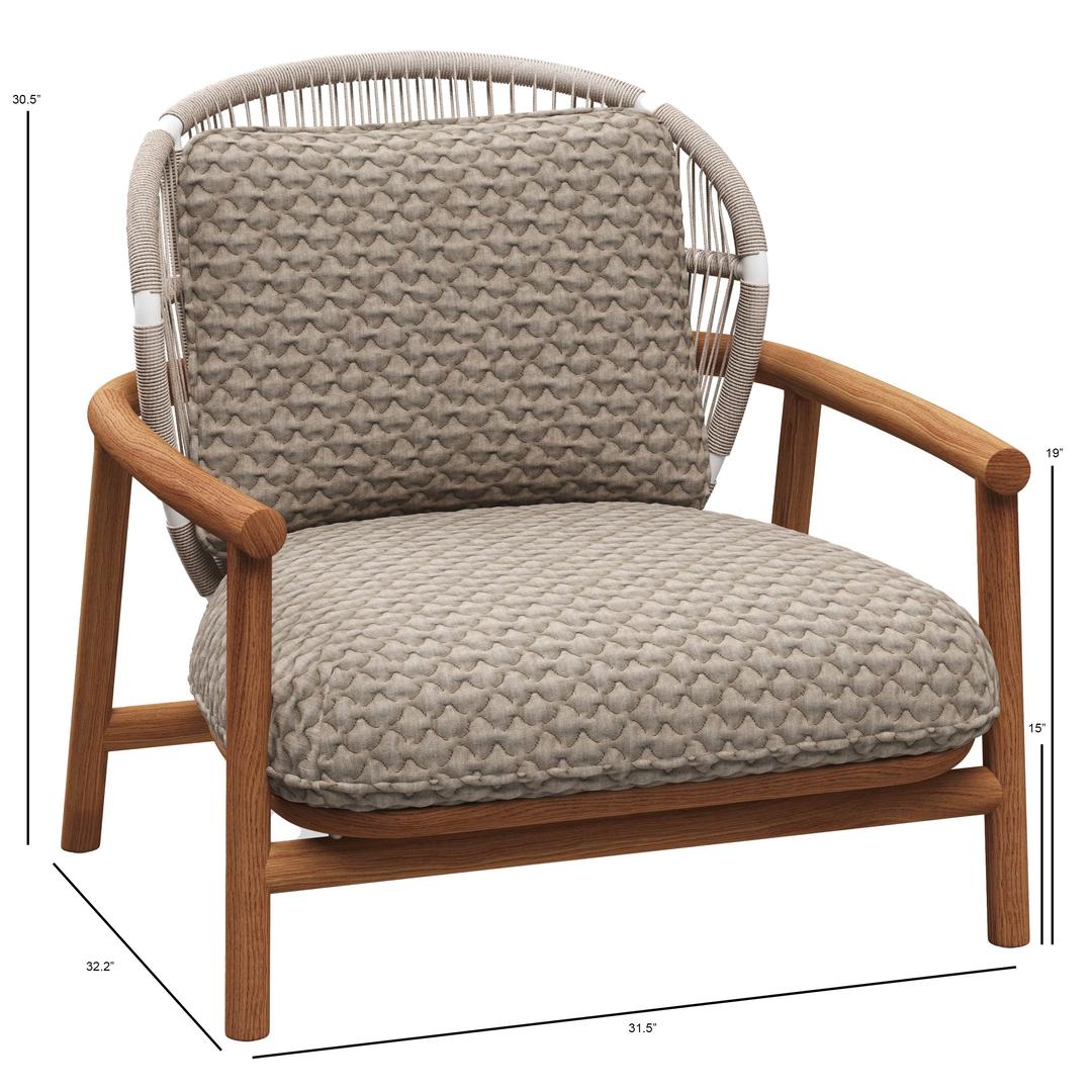 Gloster Fern Teak Low Back Lounge Chair - Dims Gloster Fern Teak Low Back Lounge Chair - Dims