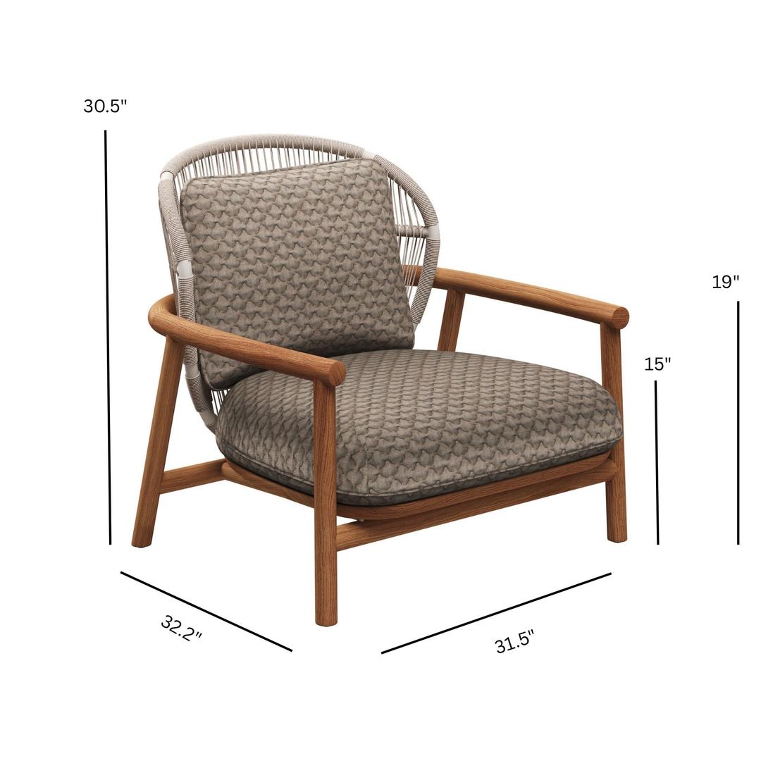 Gloster Fern Teak Low Back Lounge Chair - Dims Gloster Fern Teak Low Back Lounge Chair - Dims