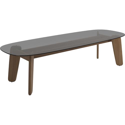 Gloster Dune 118" Glass Top Dining Table