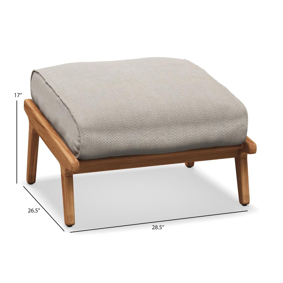 Gloster Bay Teak Ottoman - Dims Gloster Bay Teak Ottoman - Dims