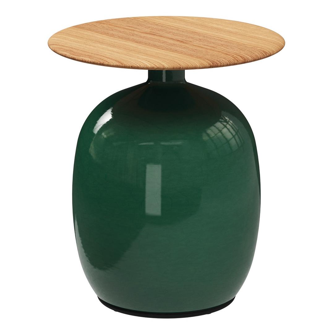 Gloster Blow 17" Ceramic Round Low Side Table