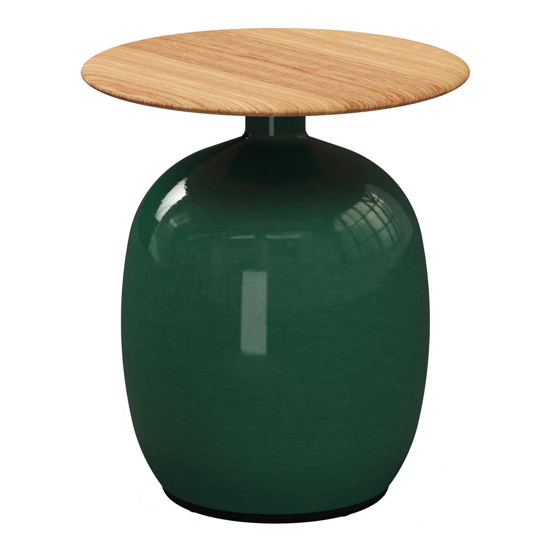 Gloster Blow 17" Ceramic Round Low Side Table
