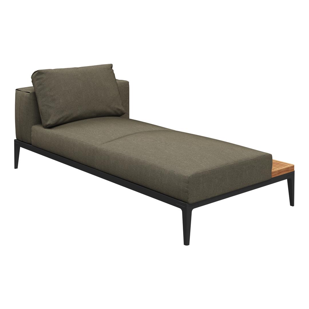 Gloster Grid Right Chaise Outdoor Sectional Unit