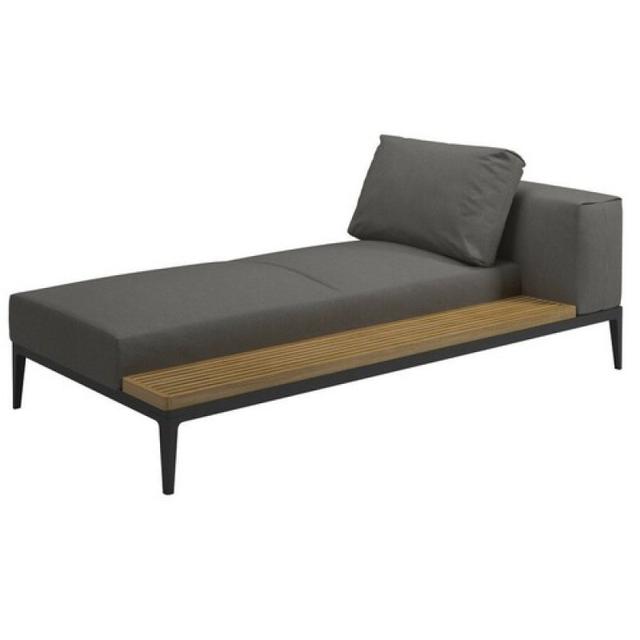 Gloster Grid Right Chaise Outdoor Sectional Unit
