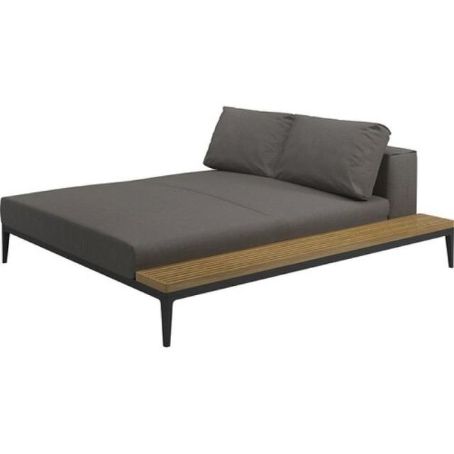 Gloster Grid Right Chill Chaise Outdoor Sectional Unit