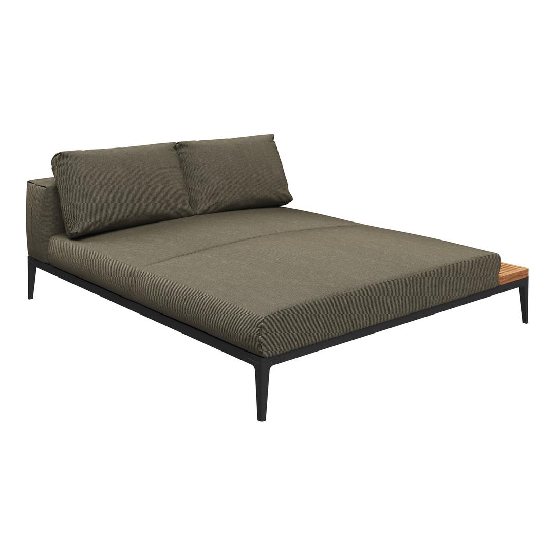 Gloster Grid Upholstered Right Chill Chaise Outdoor Sectional Unit