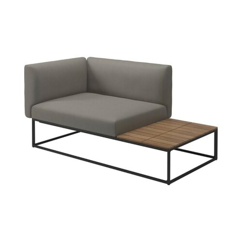 Gloster Maya Upholstered Right End Table Outdoor Sectional Unit - 60" x 30"