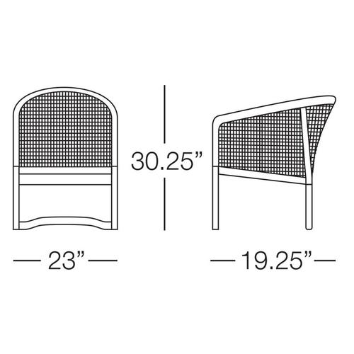 Kannoa Sardinia Rope Dining Armchair - Dimension Kannoa Sardinia Rope Dining Armchair - Dimension