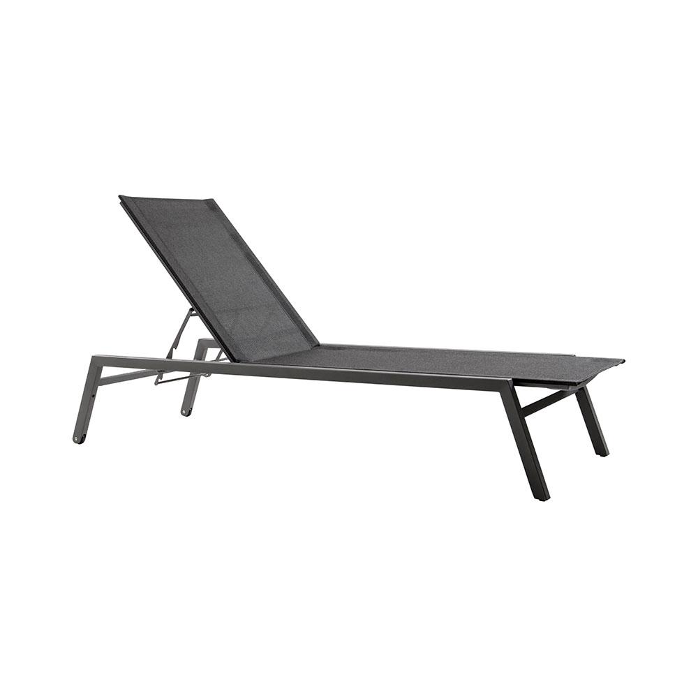 POVL Outdoor Qube Stacking Aluminum Chaise Lounge