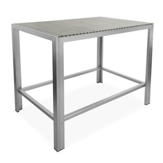 Kannoa Sicilia Aluminum Bar Table - Rectangular