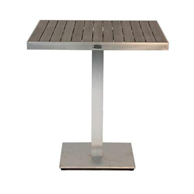 Kannoa Sicilia Alumiwood Pedestal Bar Table - Square