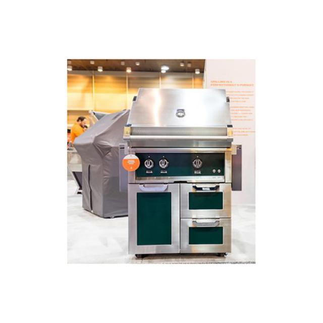 Hestan 30&quot; Gas Grill with Rotisserie on Combo Tower Cart