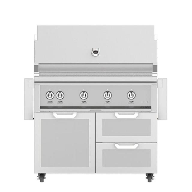 Hestan 42&quot; Gas Grill with Rotisserie on Combo Tower Cart