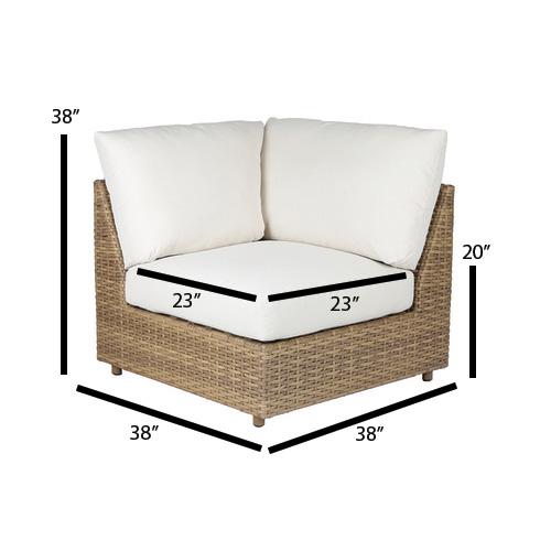 Lane Venture Campbell Woven Corner Outdoor Sectional Unit - Dimension Lane Venture Campbell Woven Corner Outdoor Sectional Unit - Dimension