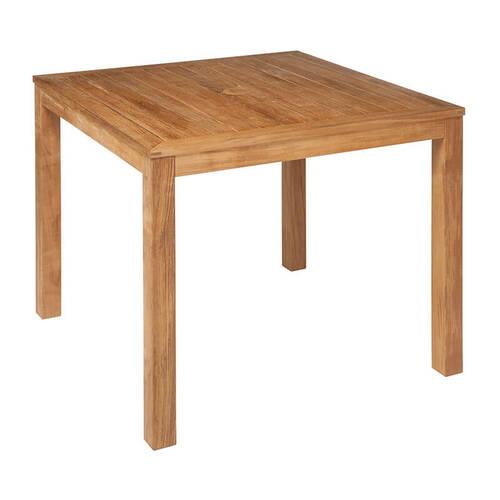 Barlow Tyrie Linear 35" Teak Square Dining Table