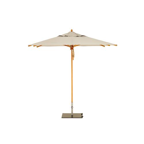 Woodline Shade Solutions Safari 7.5' Square Wood Market Patio Umbrella
