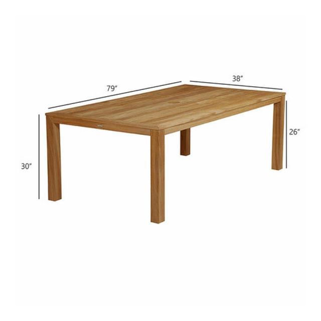 Barlow Tyrie Linear 79&quot; Rectangular Dining Table