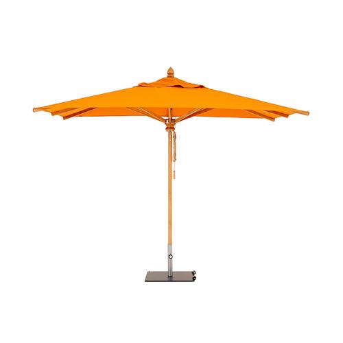 Woodline Shade Solutions Safari 11.5' Square Wood Market Patio Umbrella