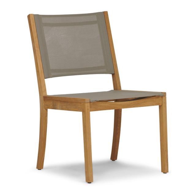 POVL Outdoor Calera Teak/Sling Dining Side Chair