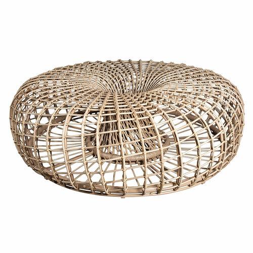 Cane-line Nest 51" Woven Round Footstool or Coffee Table