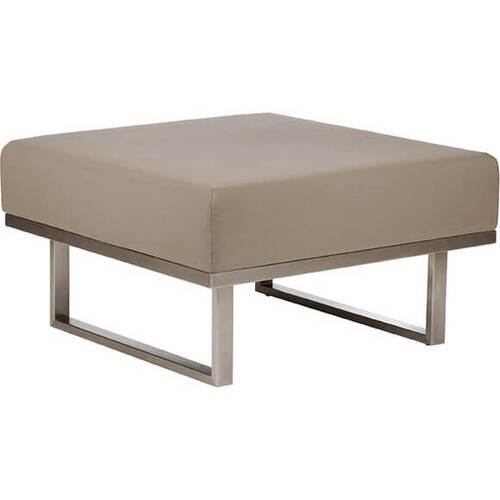 Barlow Tyrie Mercury Upholstered Ottoman Outdoor Sectional Unit