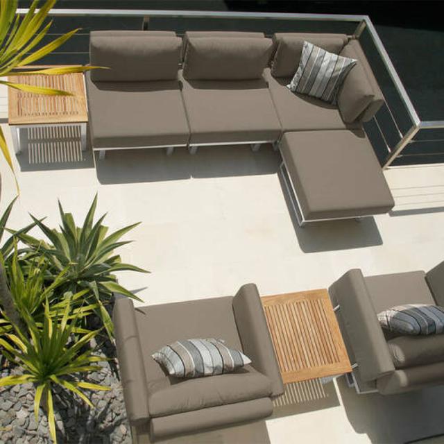 Barlow Tyrie Mercury Ottoman Outdoor Sectional Unit