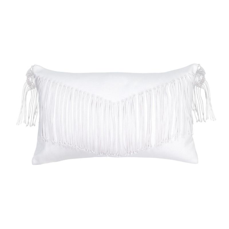 Elaine Smith 20" x 12" Mane Blanc Sunbrella Outdoor Lumbar Pillow